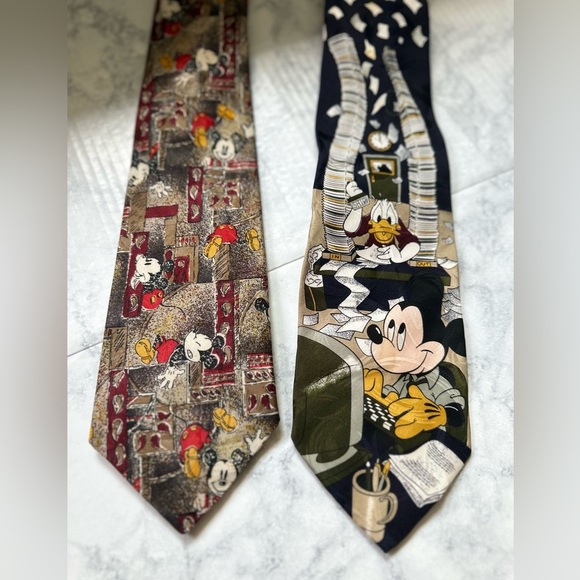Disney Other - Lot of 2 Disney Mickey Mouse Men’s Ties Vintage Donald Duck bundle